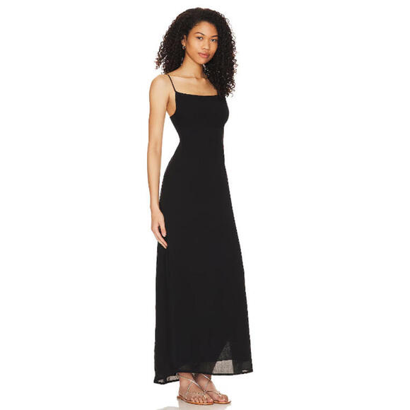 REVOLVE Indah Zera Maxi Dress black open back size XS New $211msrp - Picture 2 of 9